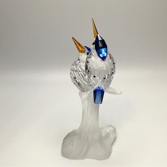 Swarovski Crystal Malachite Kingfishers birds - Picture 3 of 7